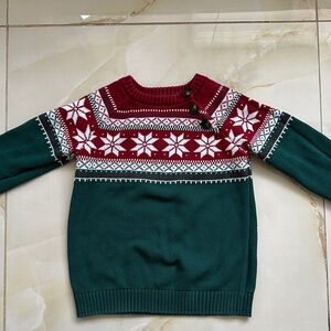 Gymboree Red and Green Kids Sweater